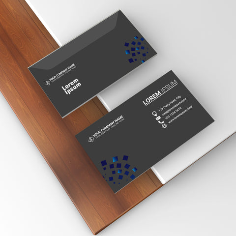 Black & Blue Business Cards – Sleek & Professional
