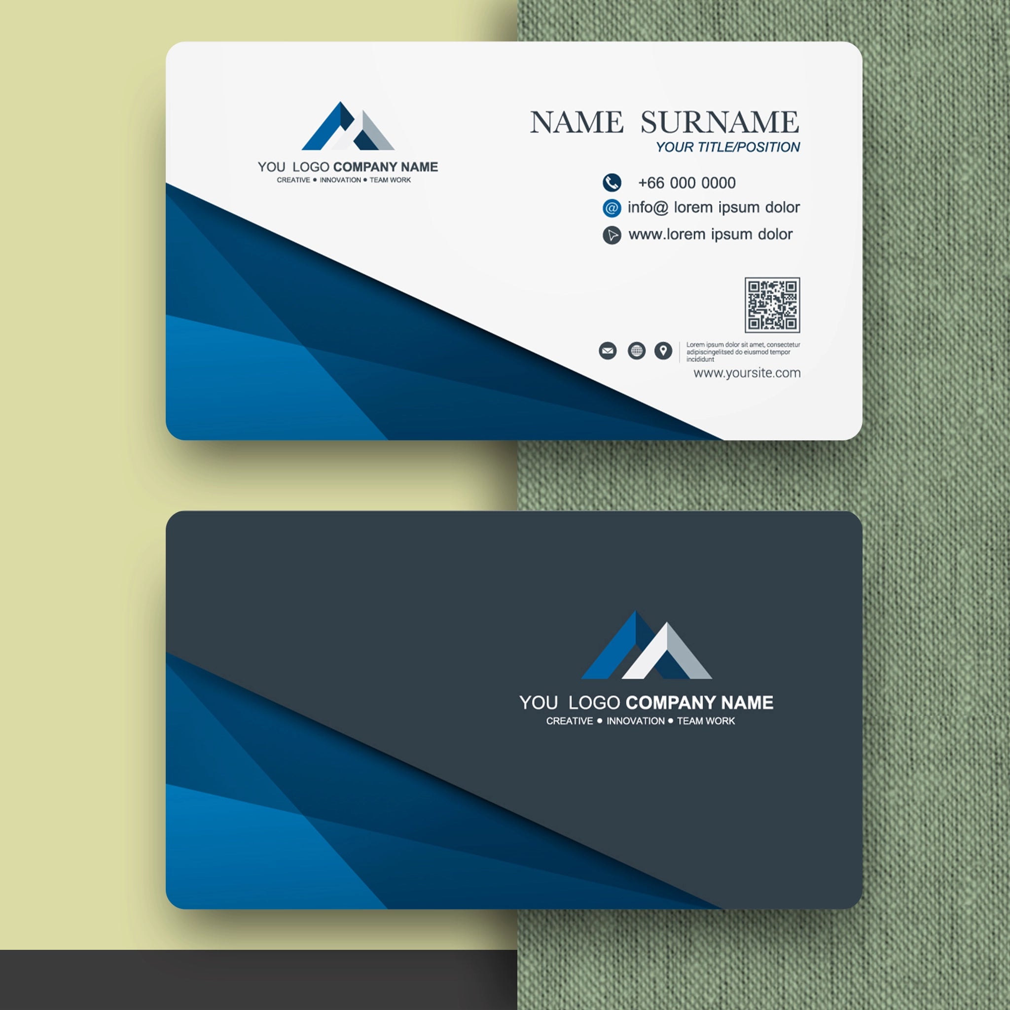 Blue Business Cards – Modern & Professional
