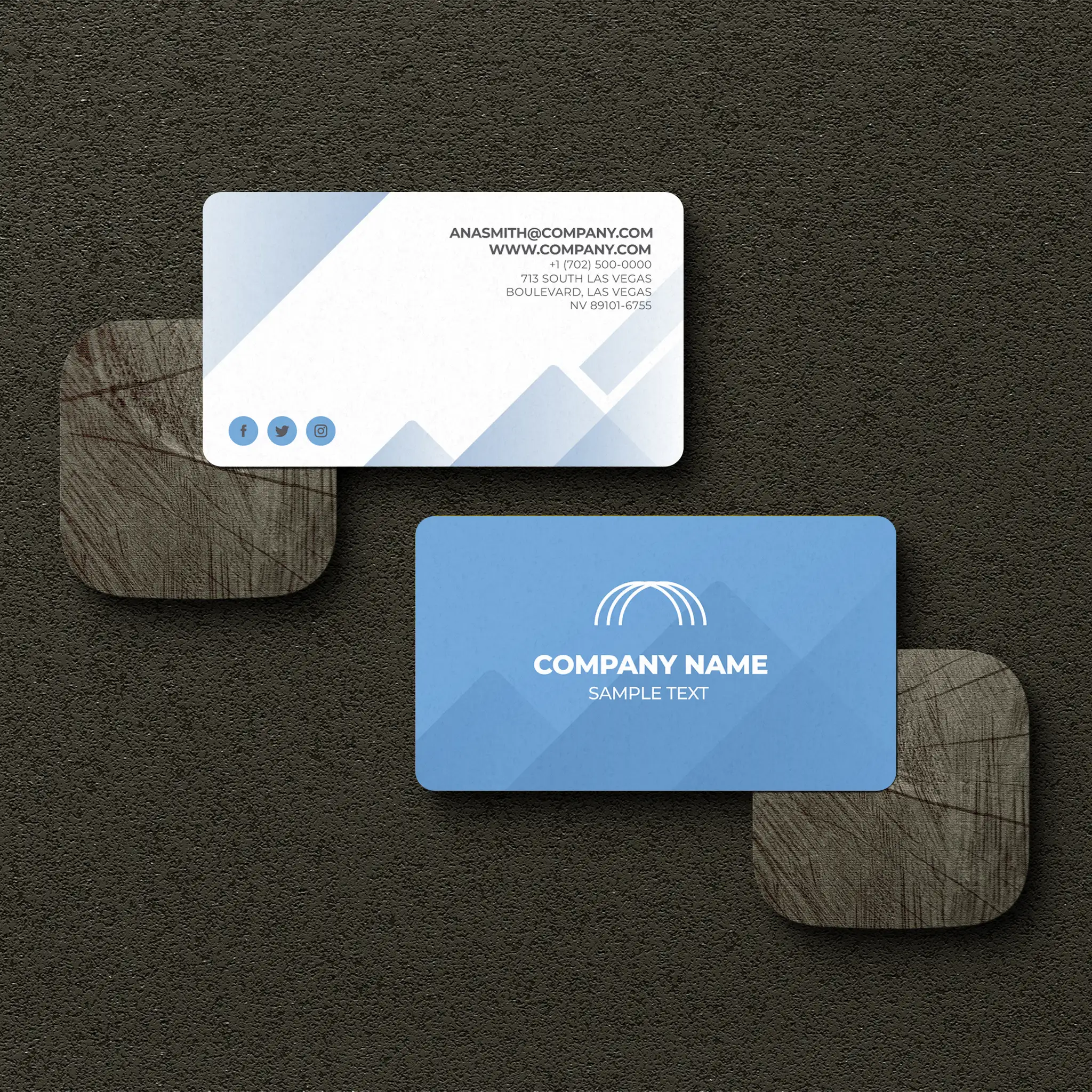 Elegant Blue Business Cards – Professional & Minimalist Design