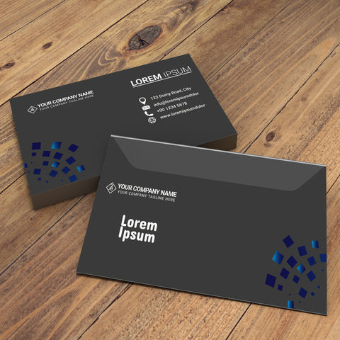 Black & Blue Business Cards – Sleek & Professional