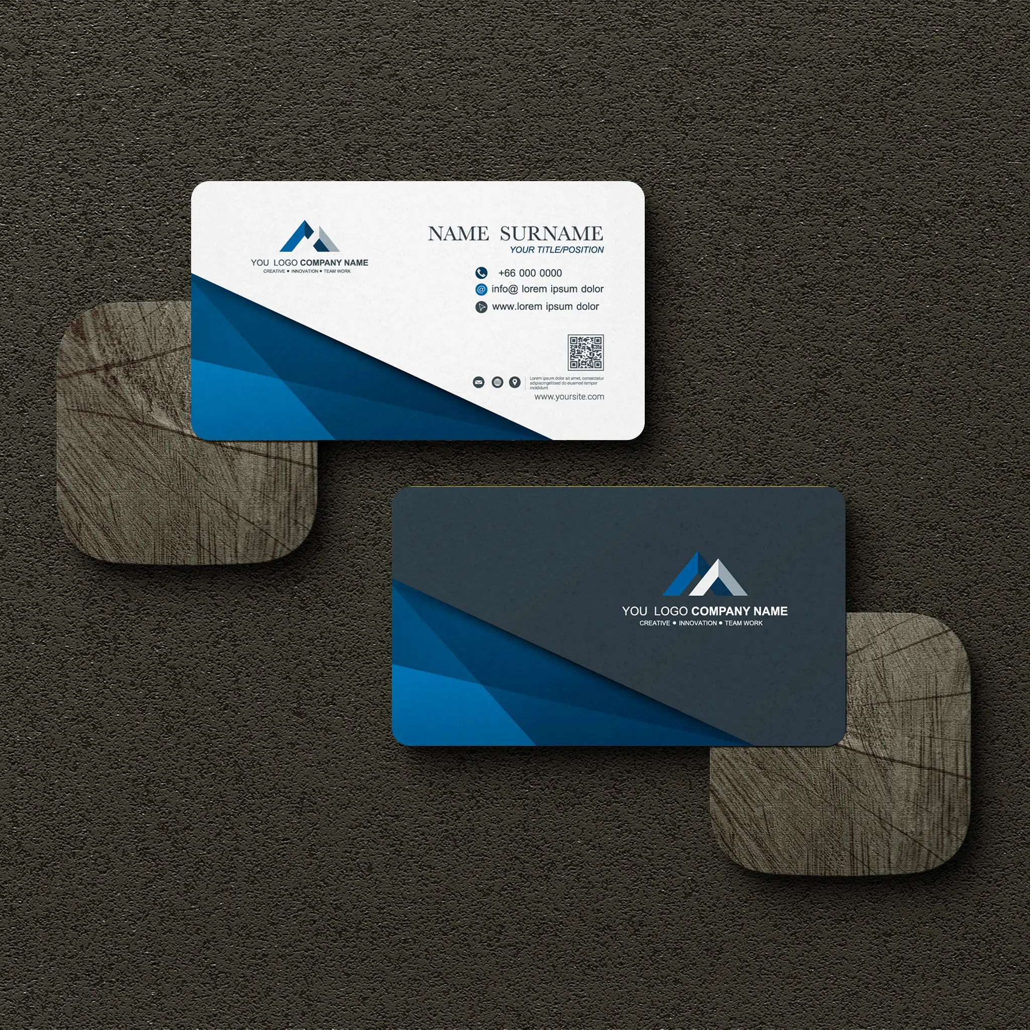 Blue Business Cards – Modern & Professional