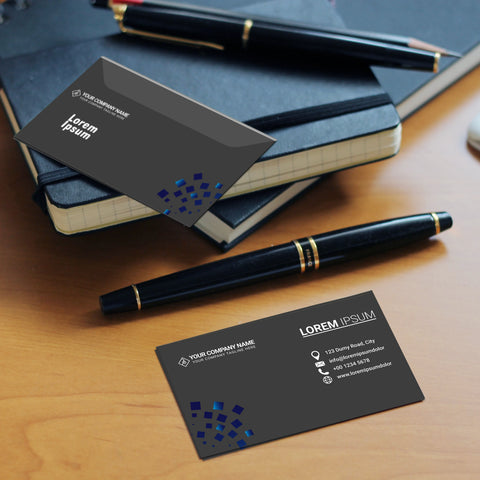 Black & Blue Business Cards – Sleek & Professional