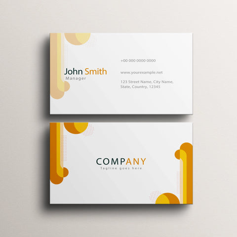 Minimalist White & Yellow Business Cards – Modern & Professional