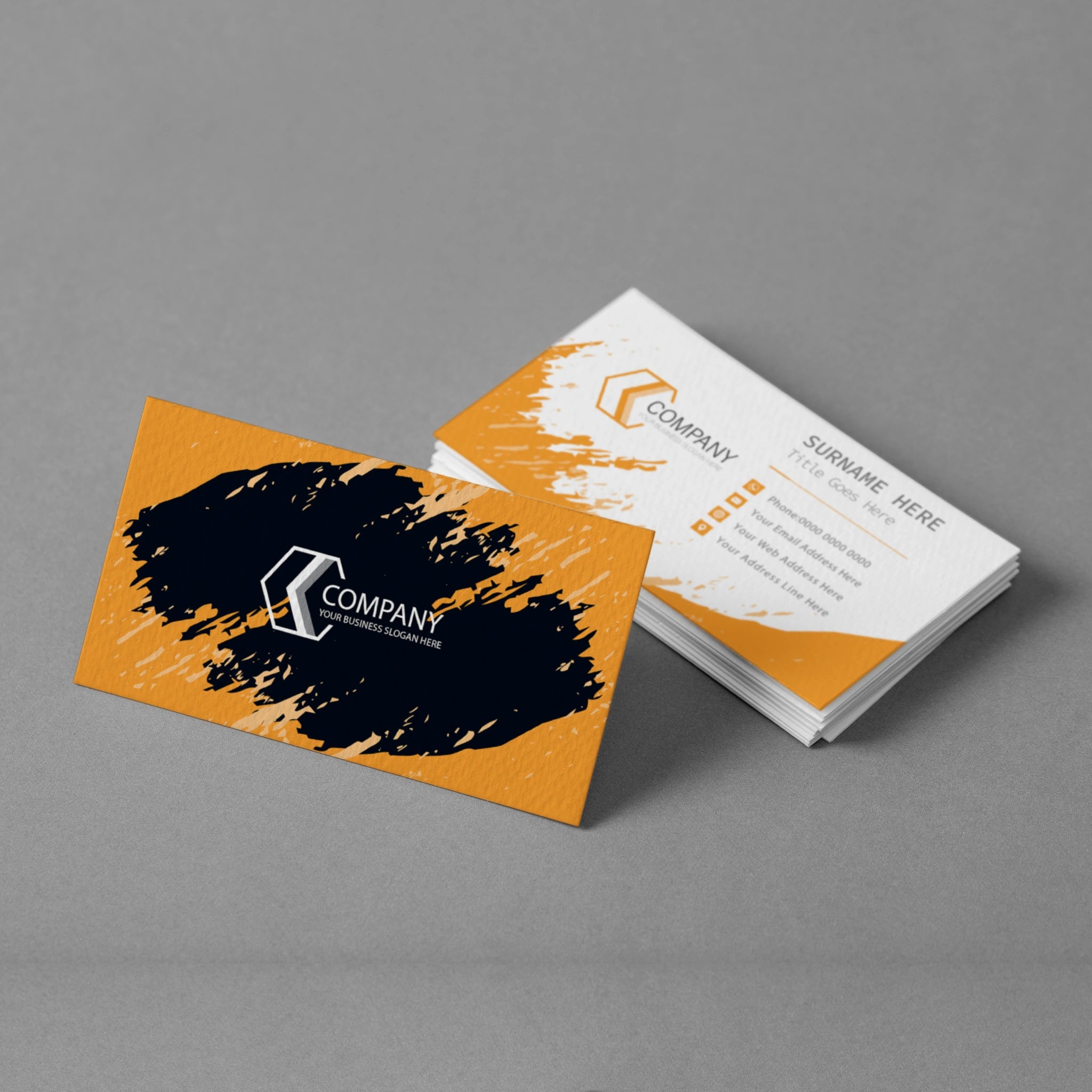 Corporate Business Essentials Bundle – Bold Orange Brushstroke