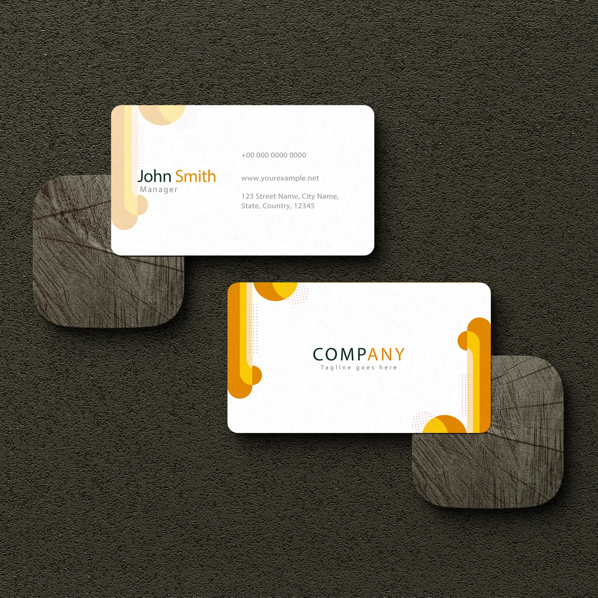 Minimalist White & Yellow Business Cards – Modern & Professional