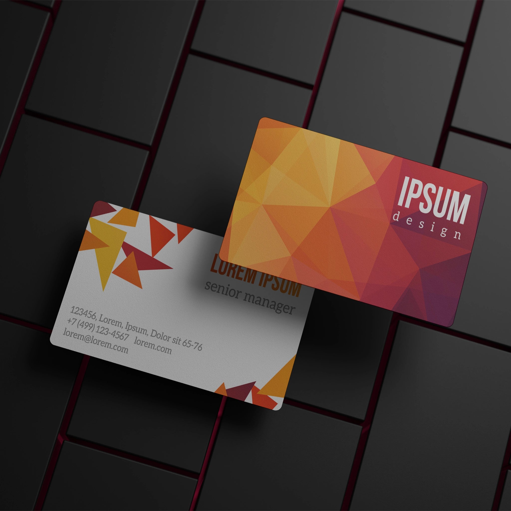Modern Geometric Business Cards – Bold & Professional Design