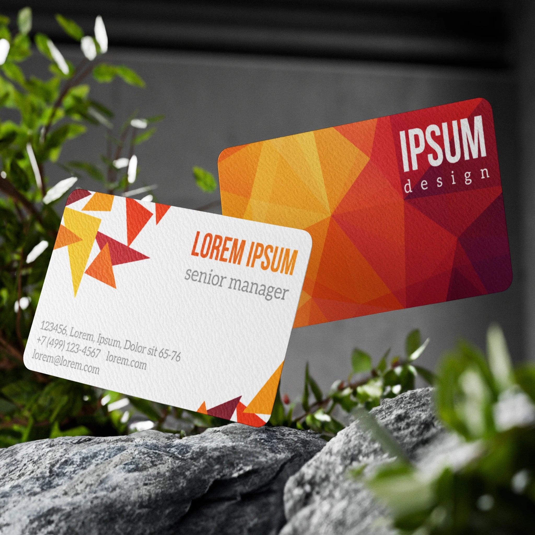 Modern Geometric Business Cards – Bold & Professional Design
