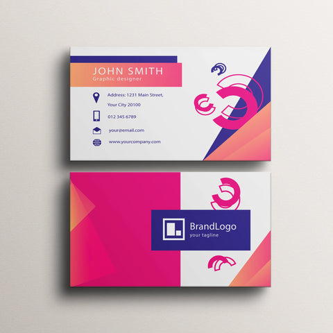 Pink & Blue Business Cards – Bold & Contemporary