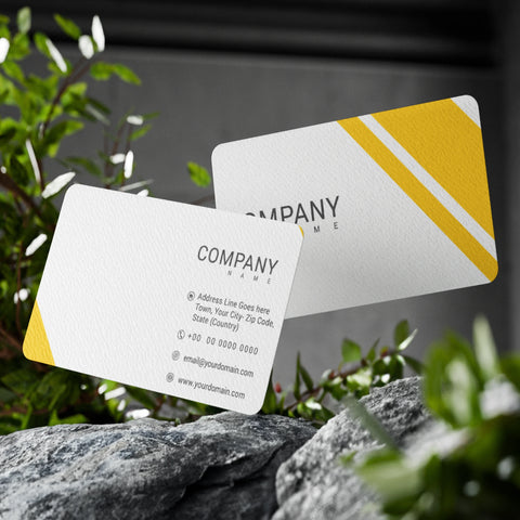 Minimalist Yellow Business Cards – Clean & Professional Design