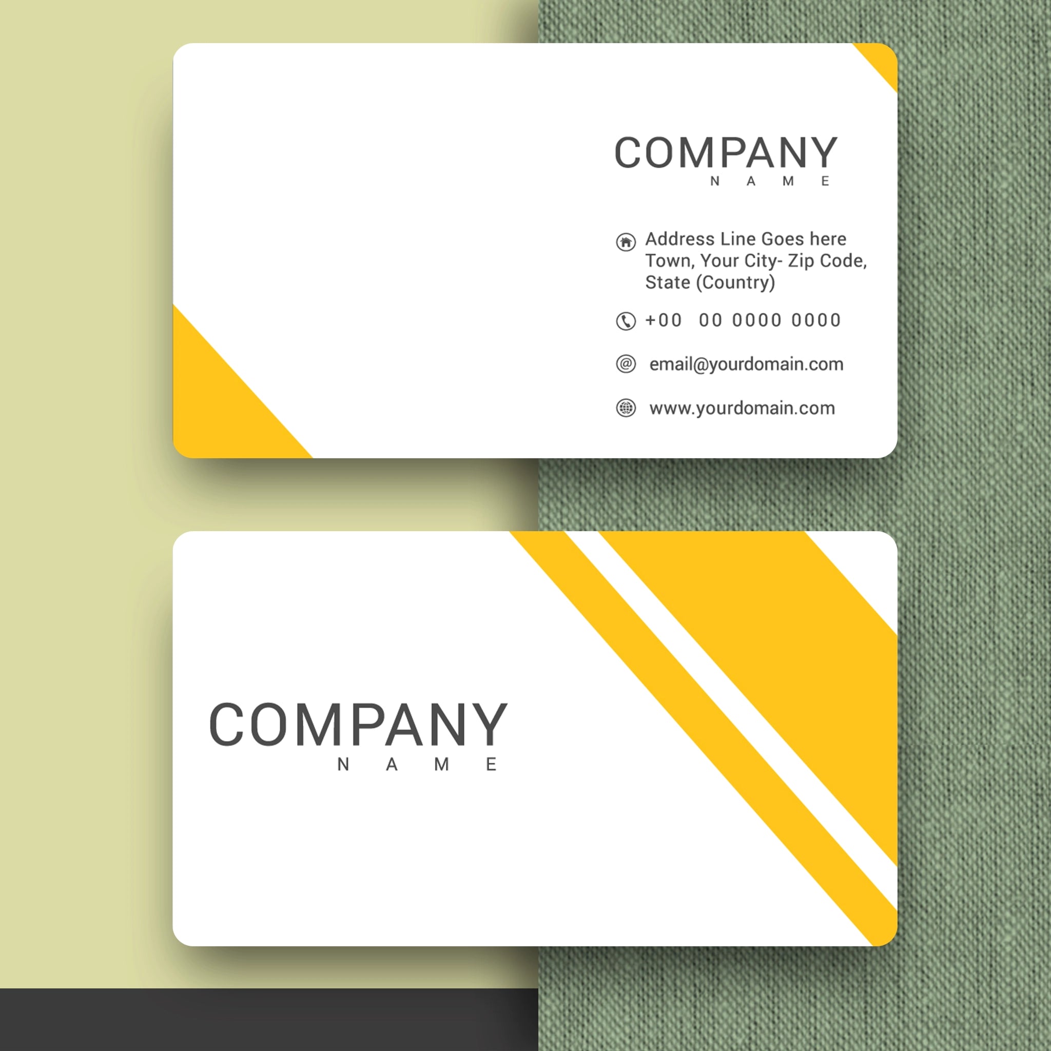 Minimalist Yellow Corporate Essentials Bundle – Sleek & Professional