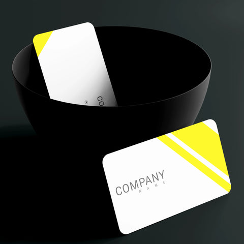 Minimalist Yellow Business Cards – Clean & Professional Design