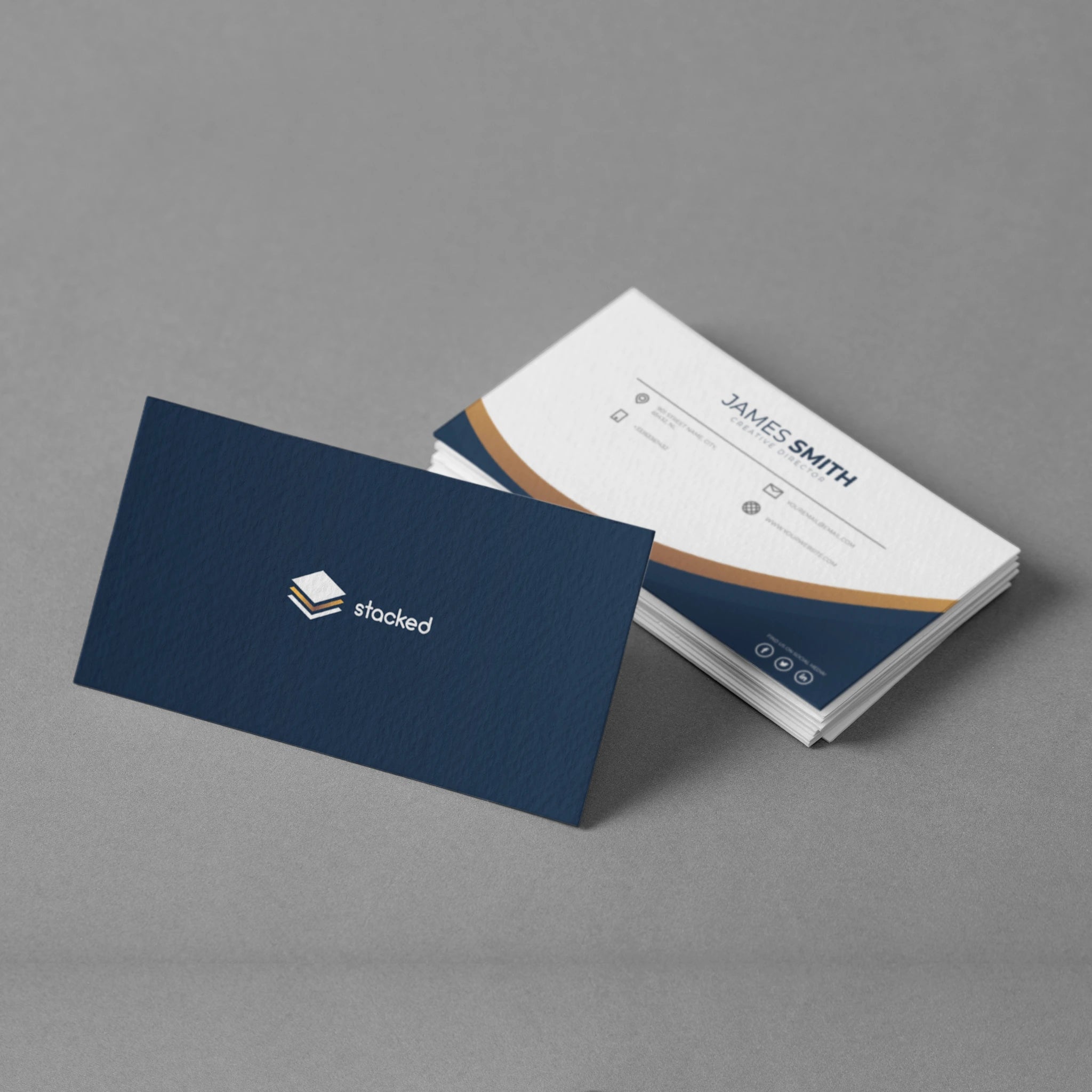 Luxury Navy & Gold Business Cards – Premium & Stylish