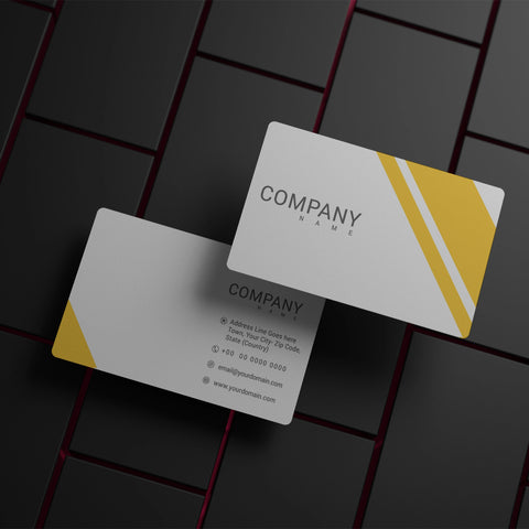 Minimalist Yellow Business Cards – Clean & Professional Design