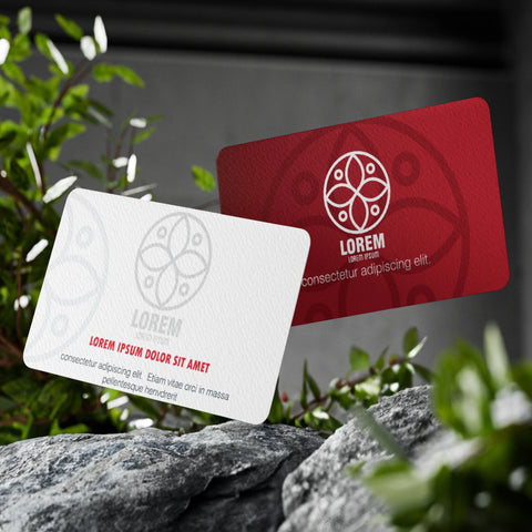 Elegant Red & White Business Cards – Bold & Professional