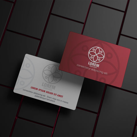 Elegant Red & White Business Cards – Bold & Professional