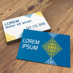 Blue & Gold Stationery Set – Custom Business Cards, Letterheads & Stamp