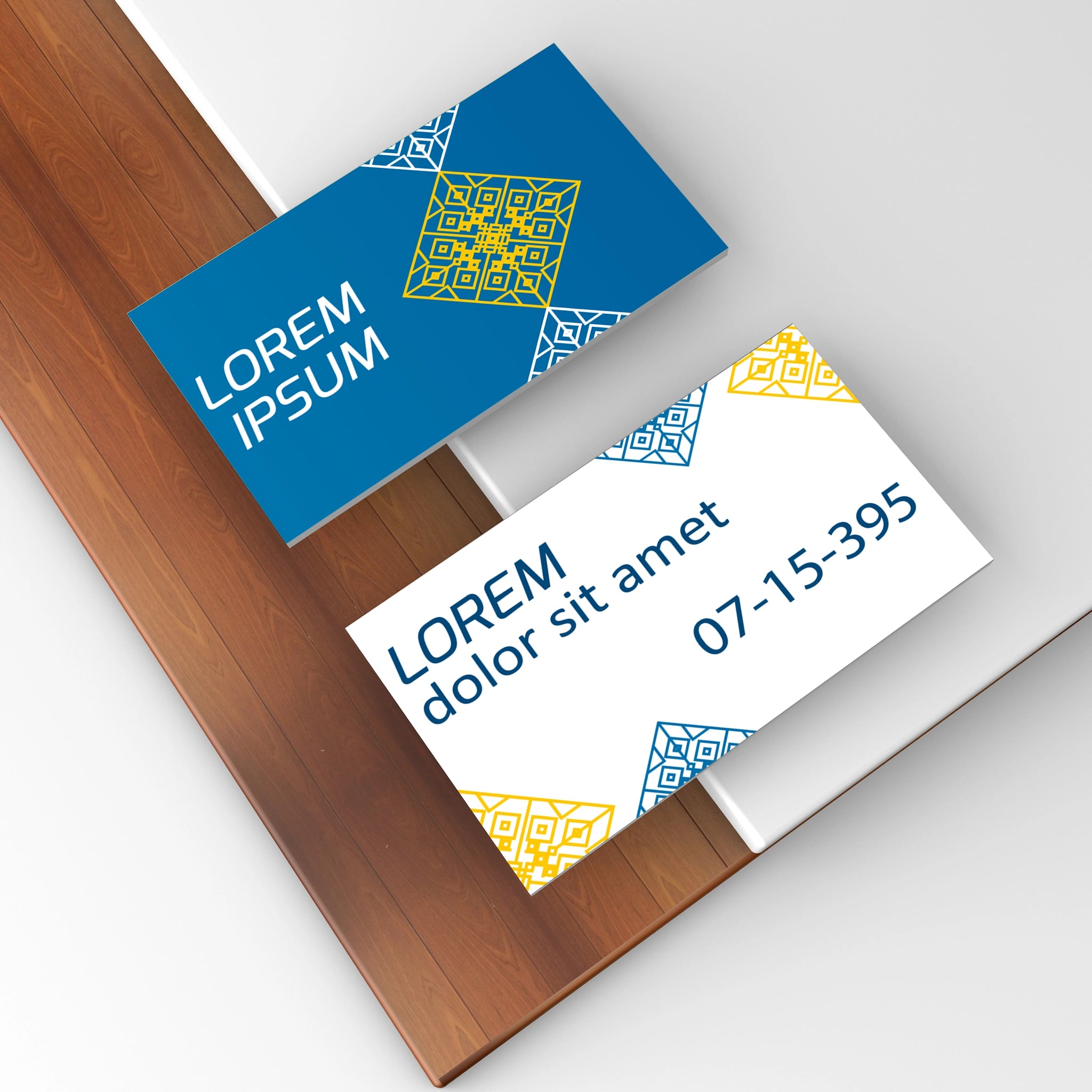Elegant Blue & Gold Business Cards – Custom Design