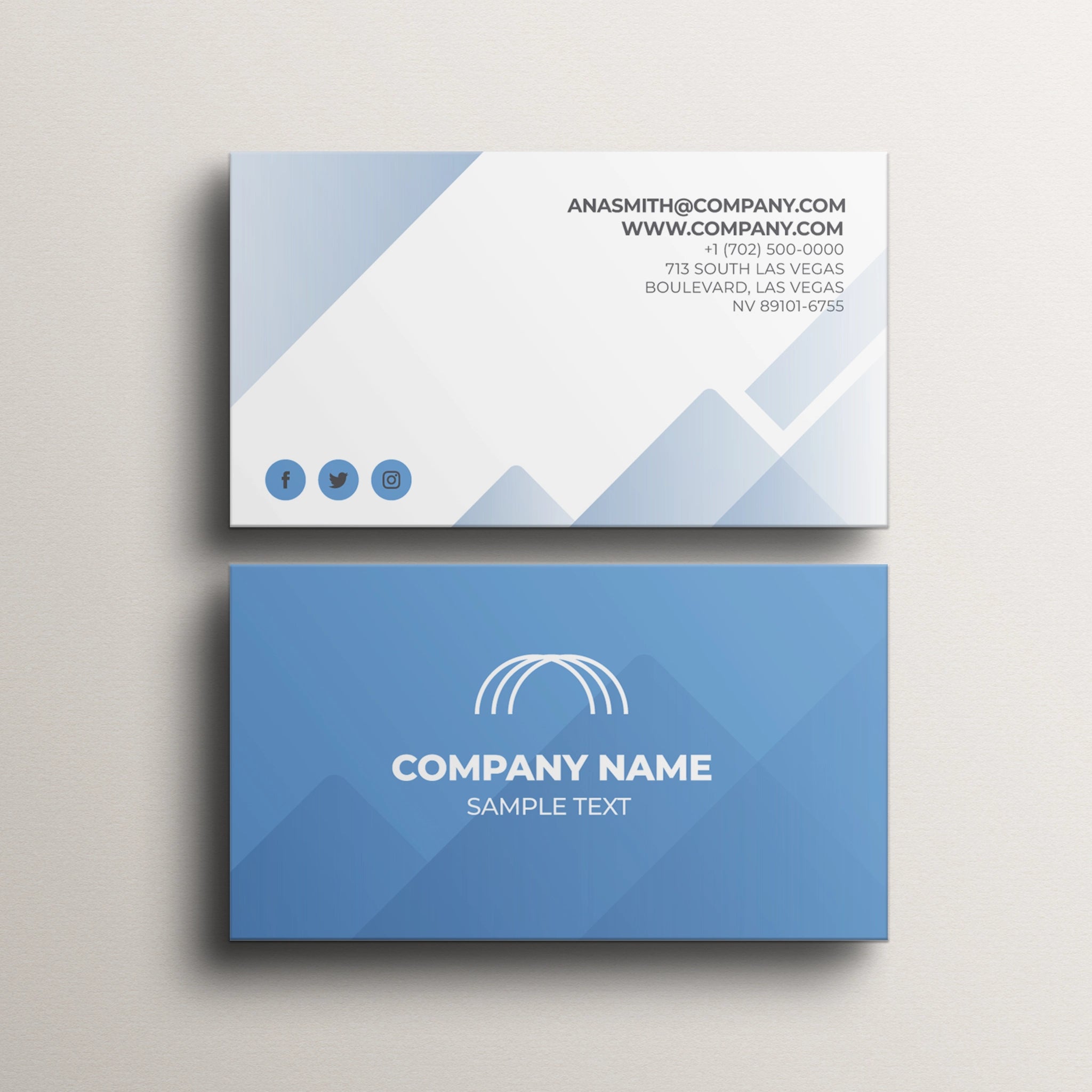 Elegant Blue Business Cards – Professional & Minimalist Design