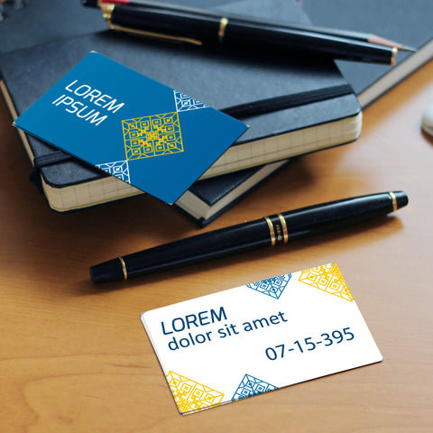 Elegant Blue & Gold Business Cards – Custom Design