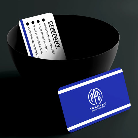 Professional Navy Blue & White Business Cards – Sleek & Modern