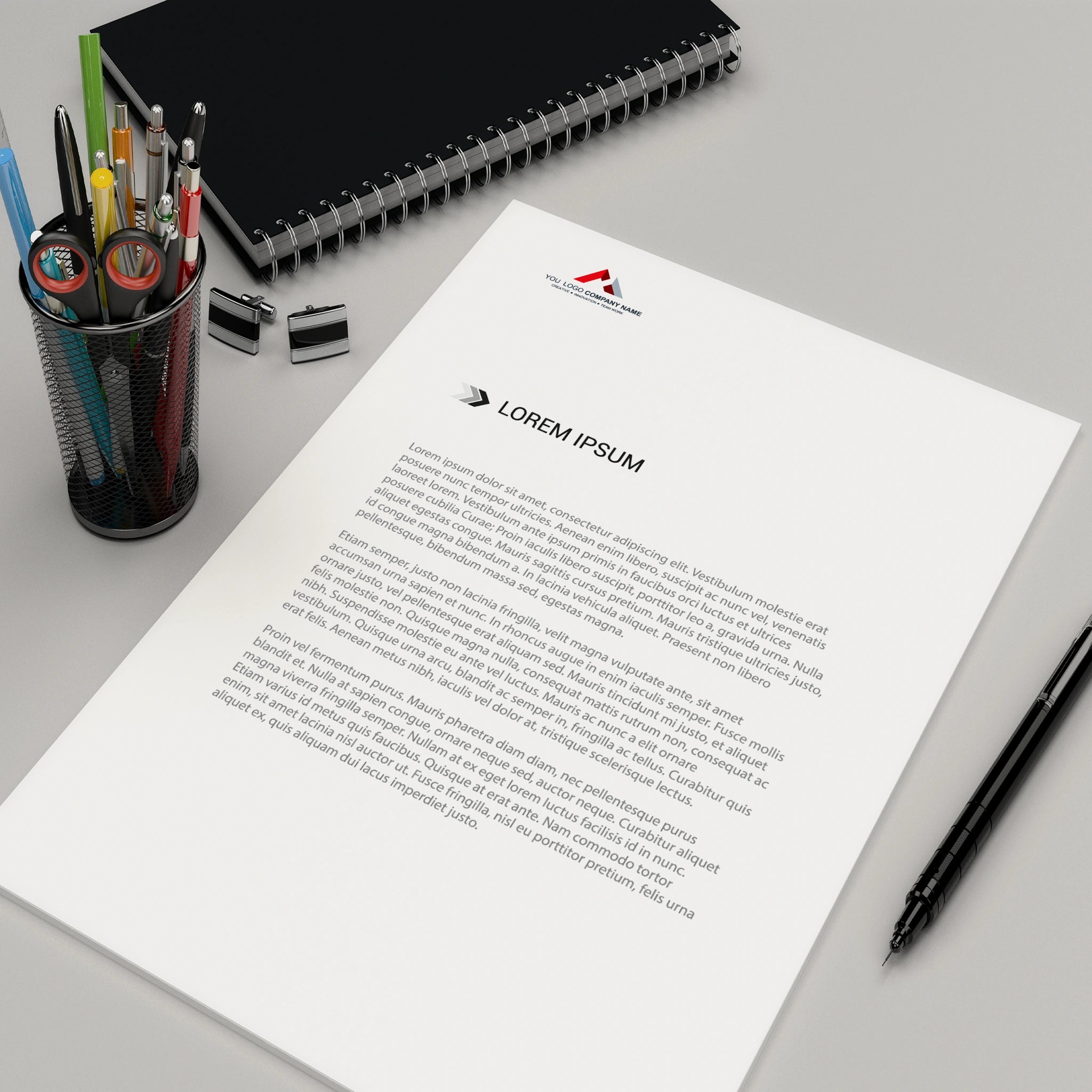 Minimalist Corporate Letterhead – Sleek & Elegant