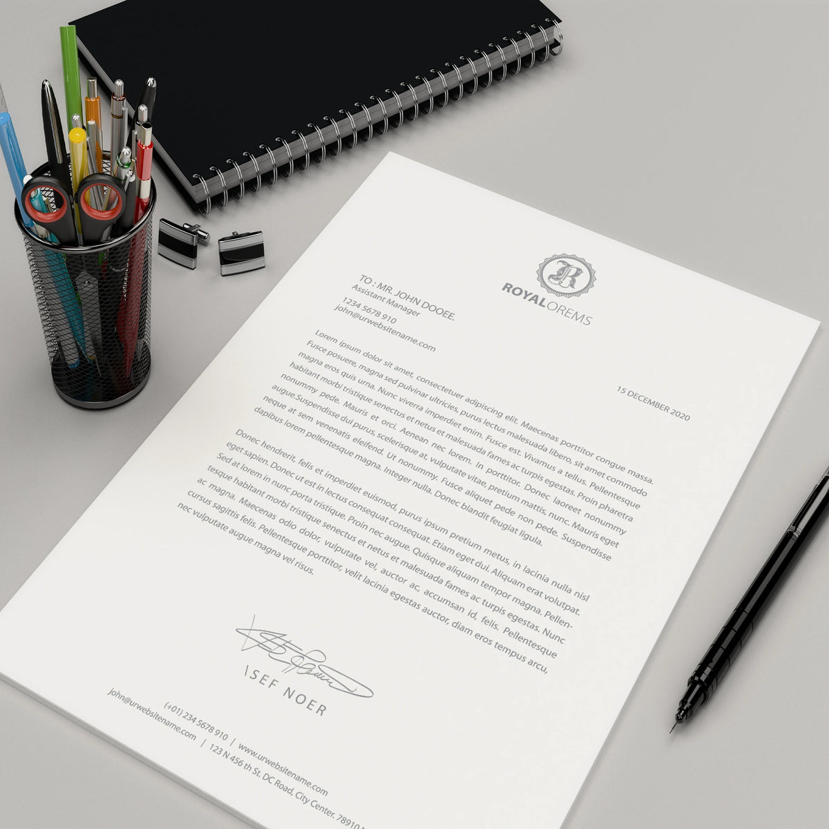 Premium Business Letterhead – Elegant & Professional