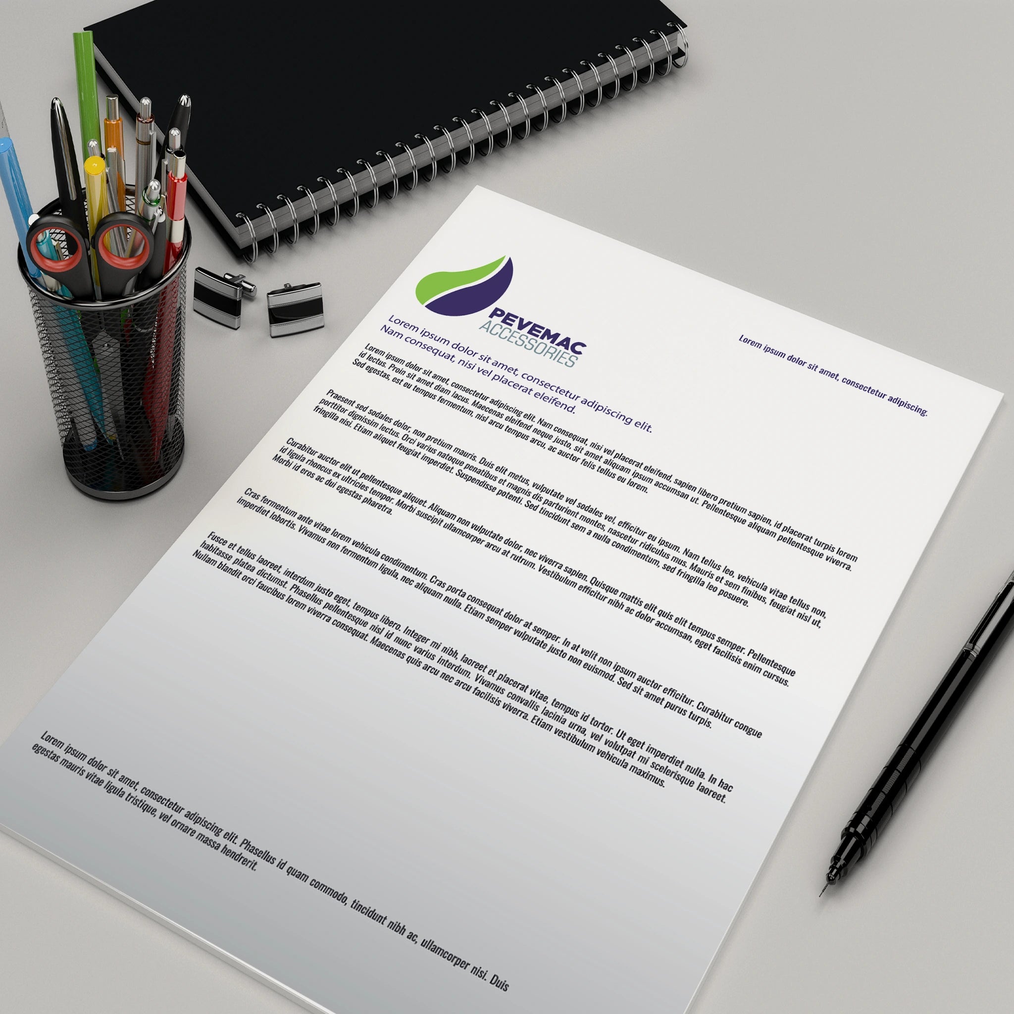 Gradient Business Letterhead – Modern & Professional