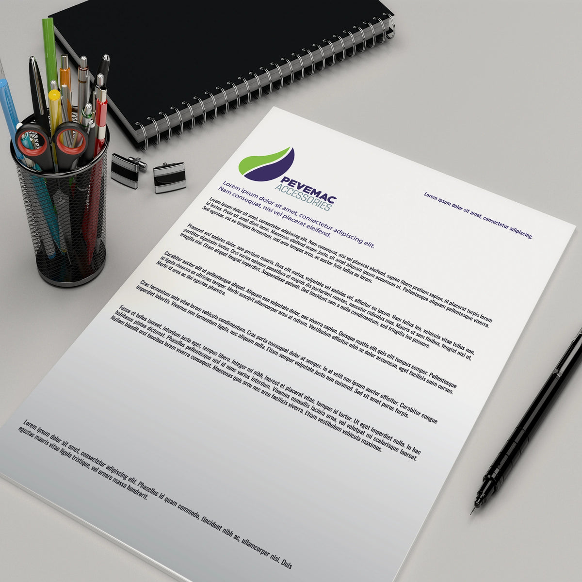 Gradient Business Letterhead – Modern & Professional