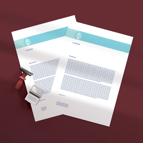 Elegant Blue Header Letterheads – Professional & Clean