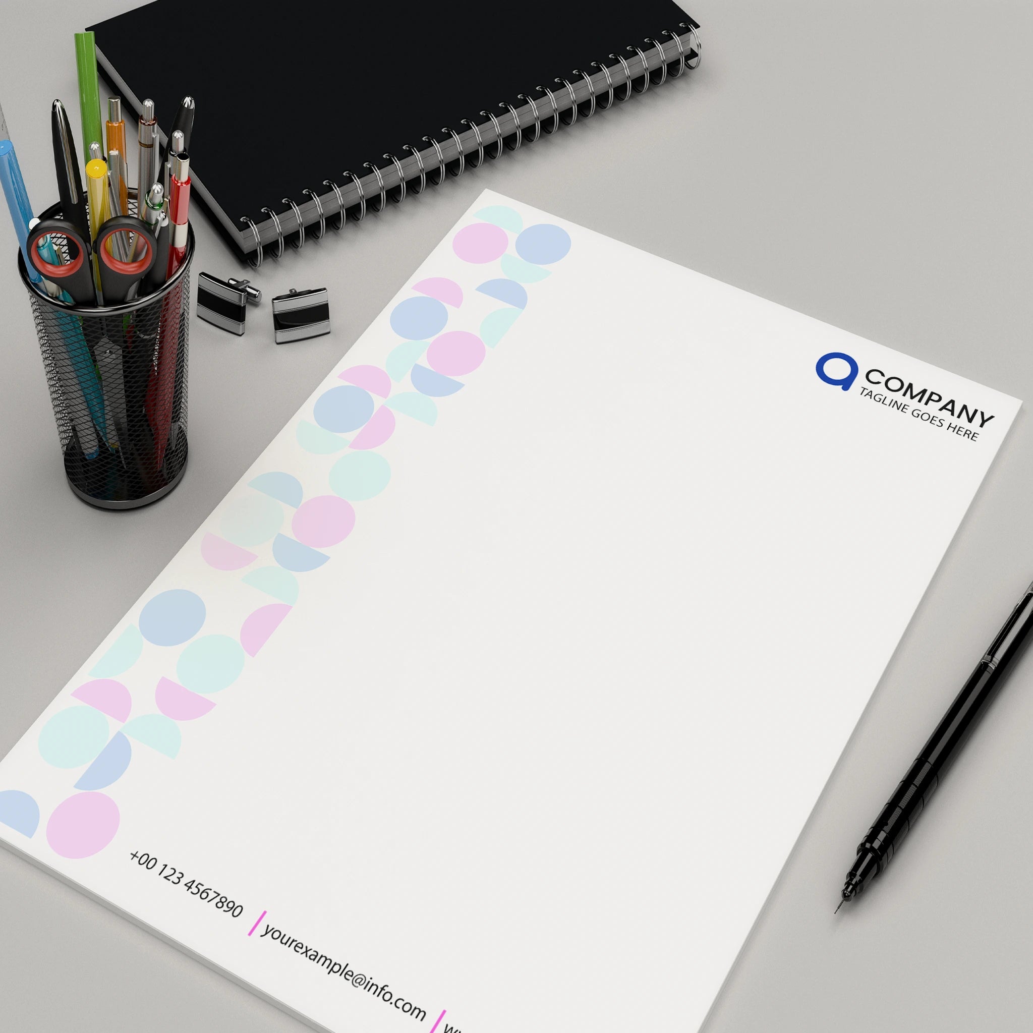 Minimalist Pastel Letterhead – Elegant & Professional