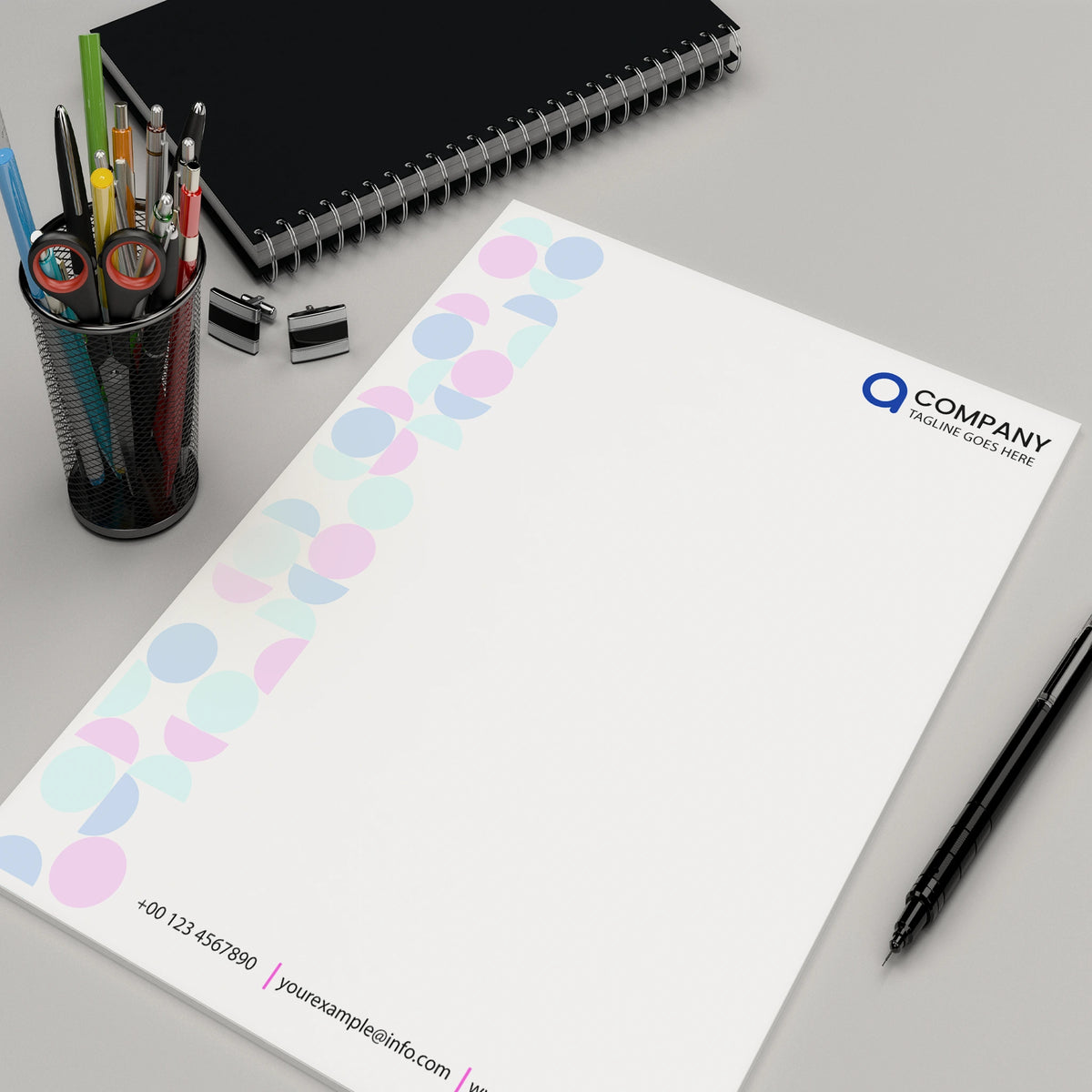 Minimalist Pastel Letterhead – Elegant & Professional