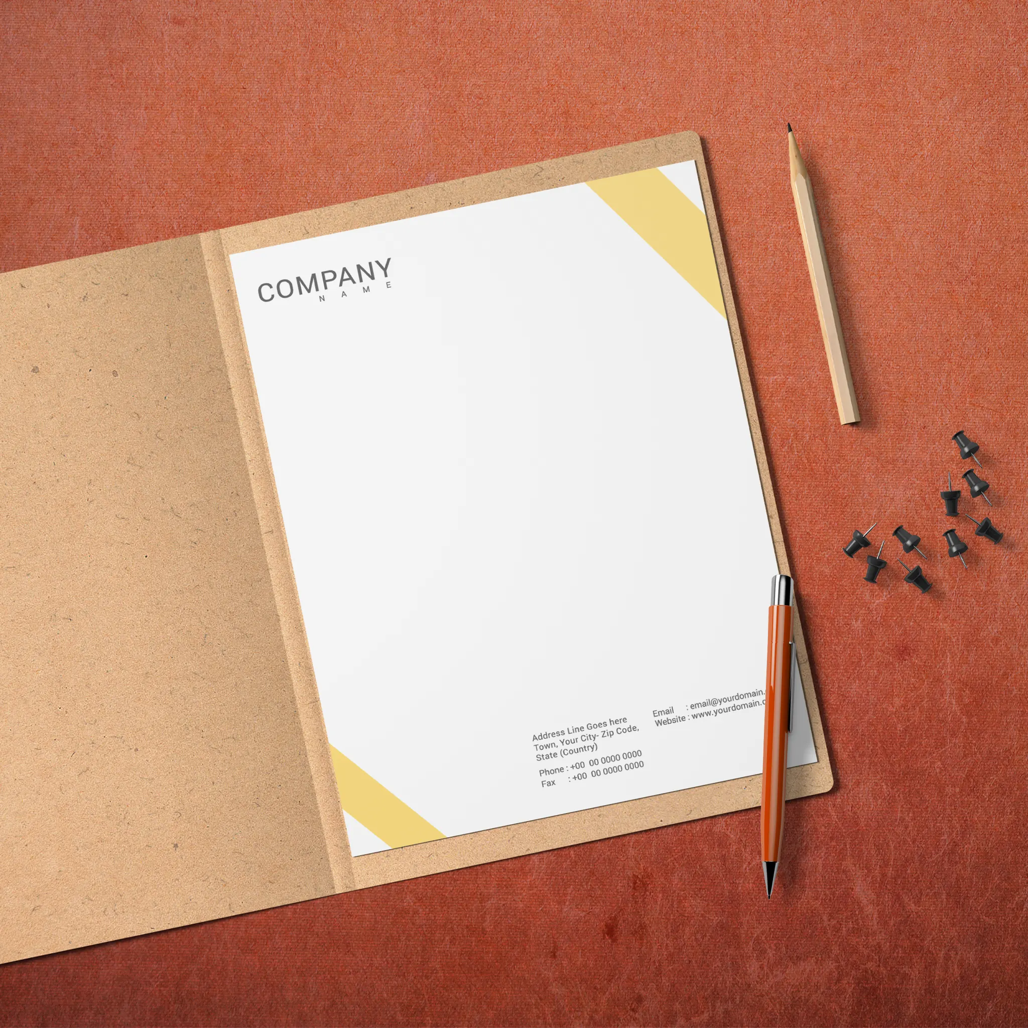 Minimalist Yellow Corporate Essentials Bundle – Sleek & Professional