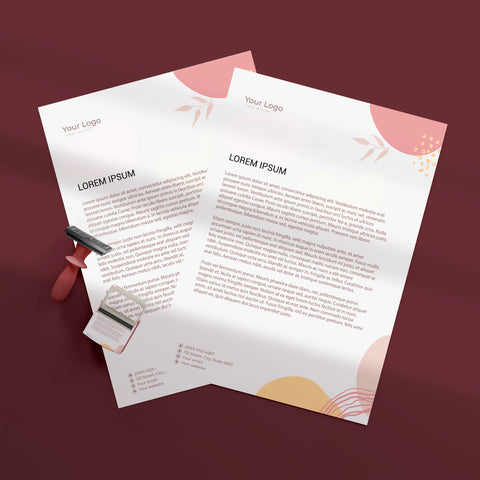Minimalist Pastel Letterhead – Soft & Elegant Design
