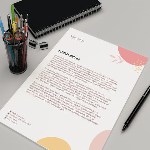 Minimalist Pastel Letterhead – Soft & Elegant Design