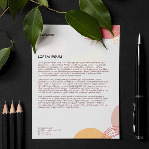 Minimalist Pastel Letterhead – Soft & Elegant Design