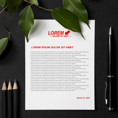Minimalist Red Letterhead – Clean & Elegant