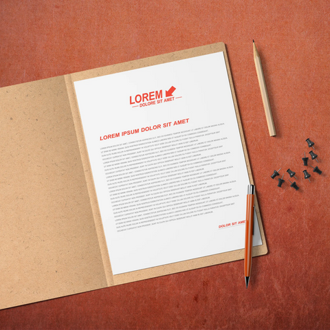 Minimalist Red Letterhead – Clean & Elegant