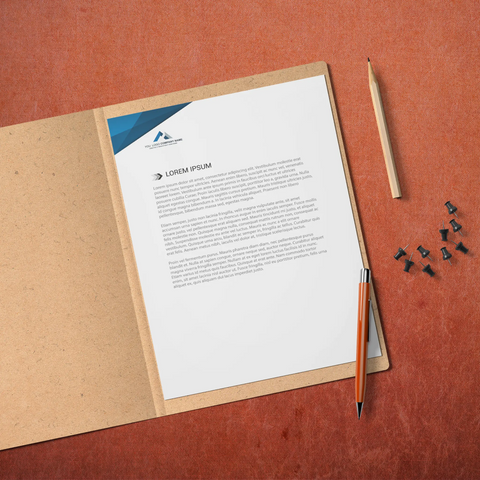Modern Business Letterhead – Blue & Professional