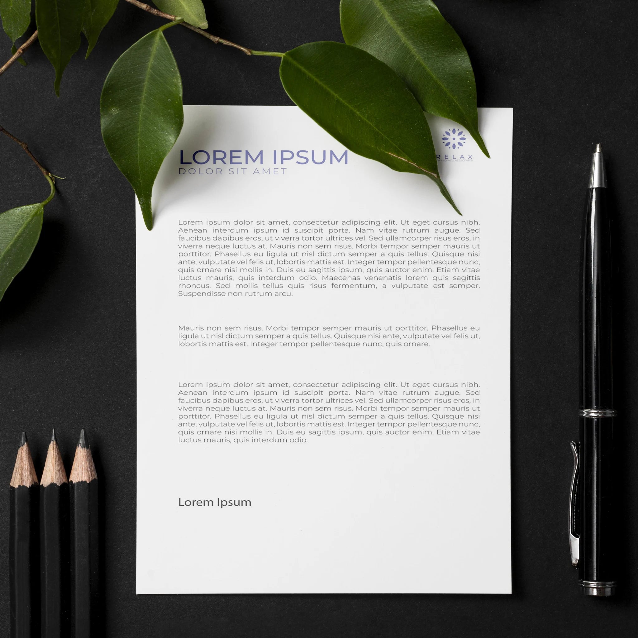 Minimalist Blue Letterhead – Professional & Stylish