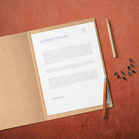Minimalist Blue Letterhead – Professional & Stylish