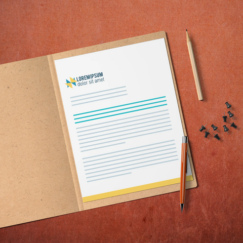 Geometric Business Letterhead – Bold & Professional