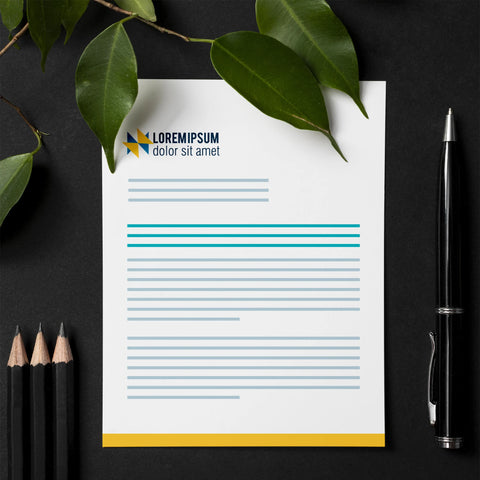 Geometric Business Letterhead – Bold & Professional