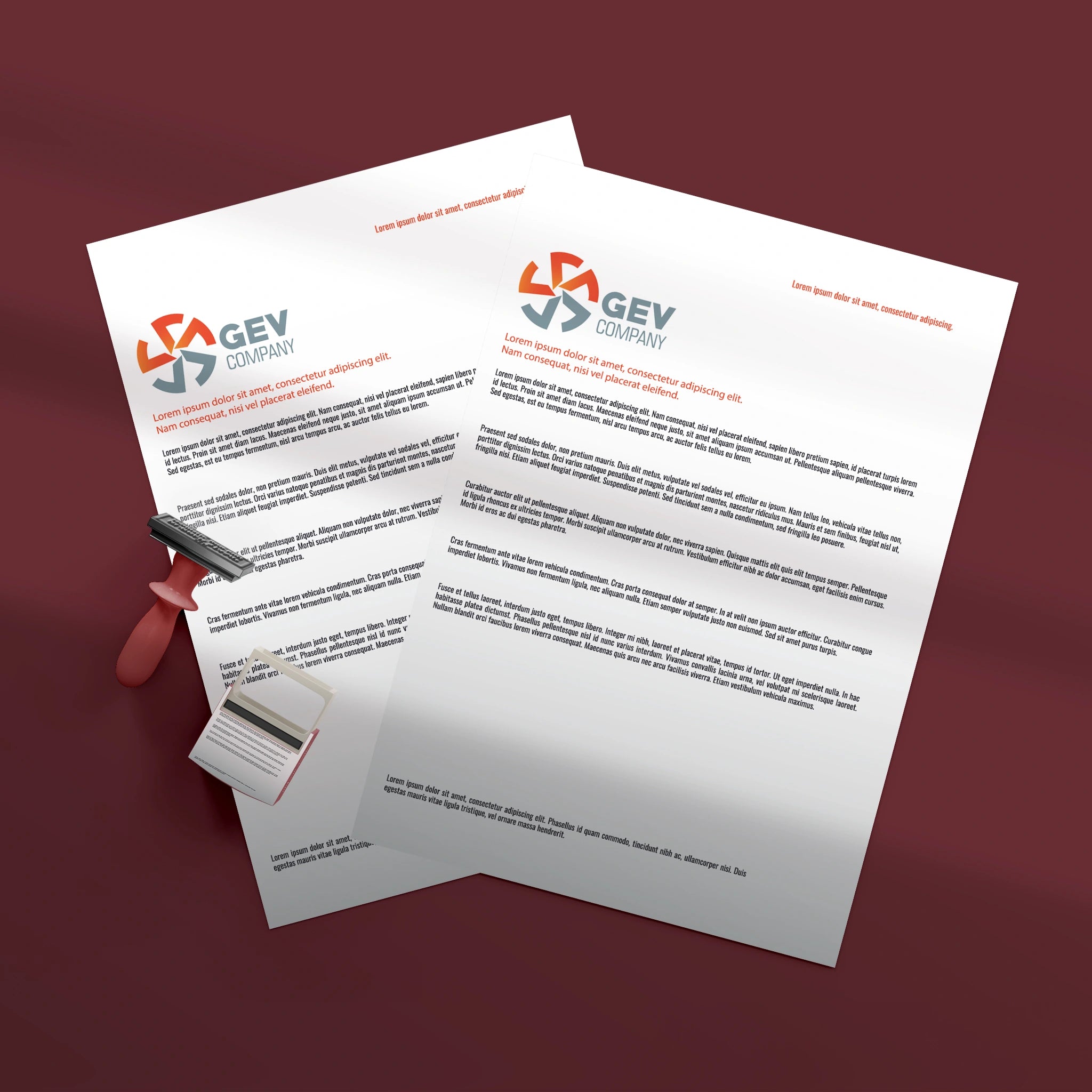 Gradient Business Letterhead – Corporate & Elegant
