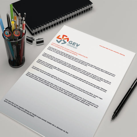 Orange & White Corporate Stationery Set – Includes 6 Items