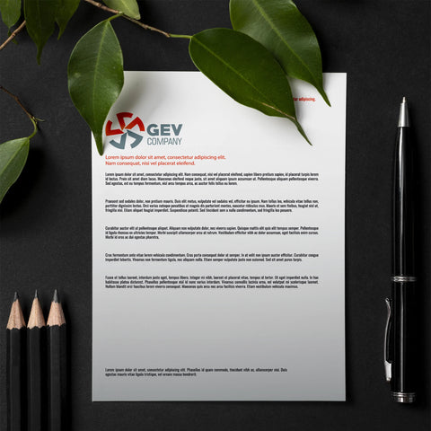 Orange & White Business Stationery Set – Business Cards, Letterheads & Stamp