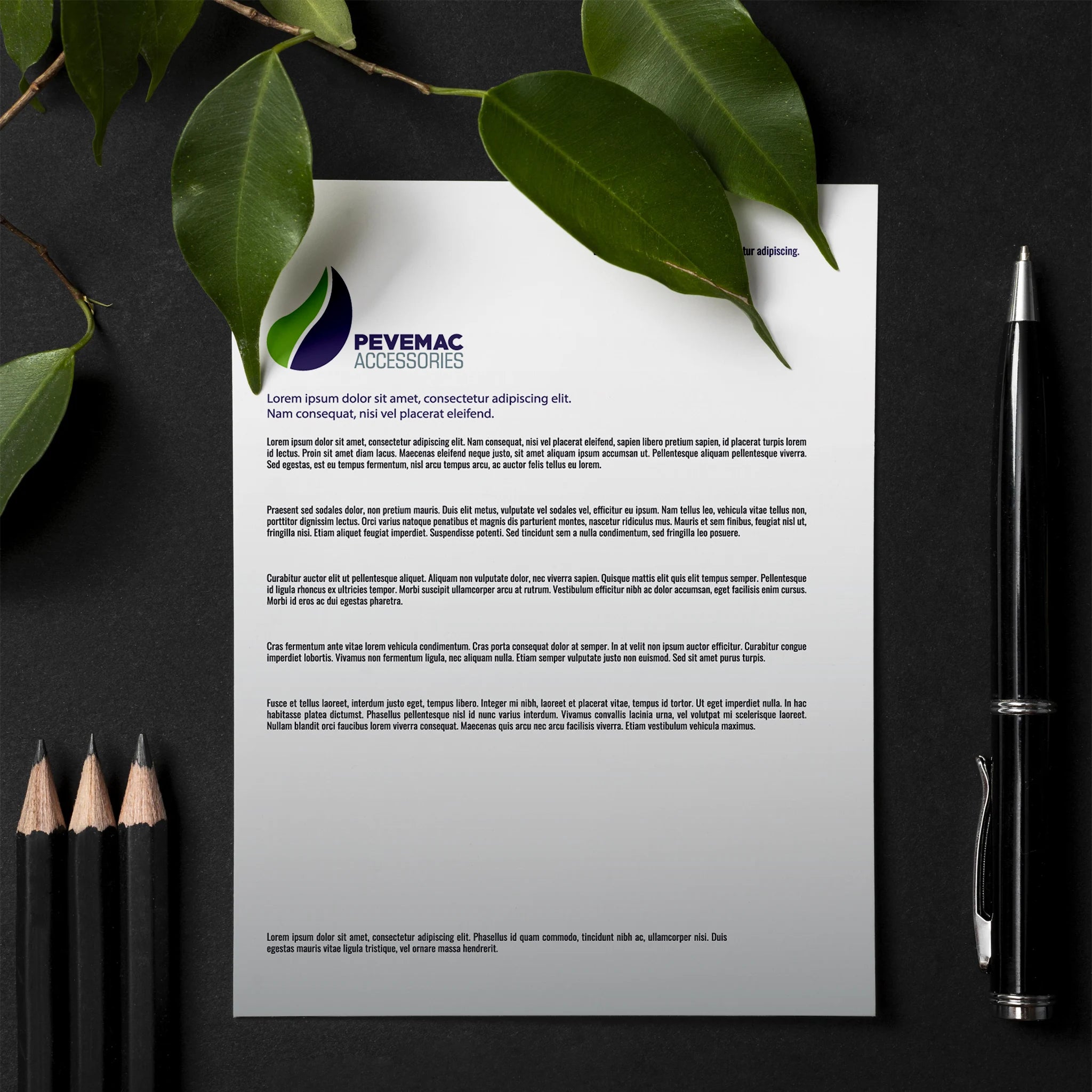 Gradient Business Letterhead – Modern & Professional