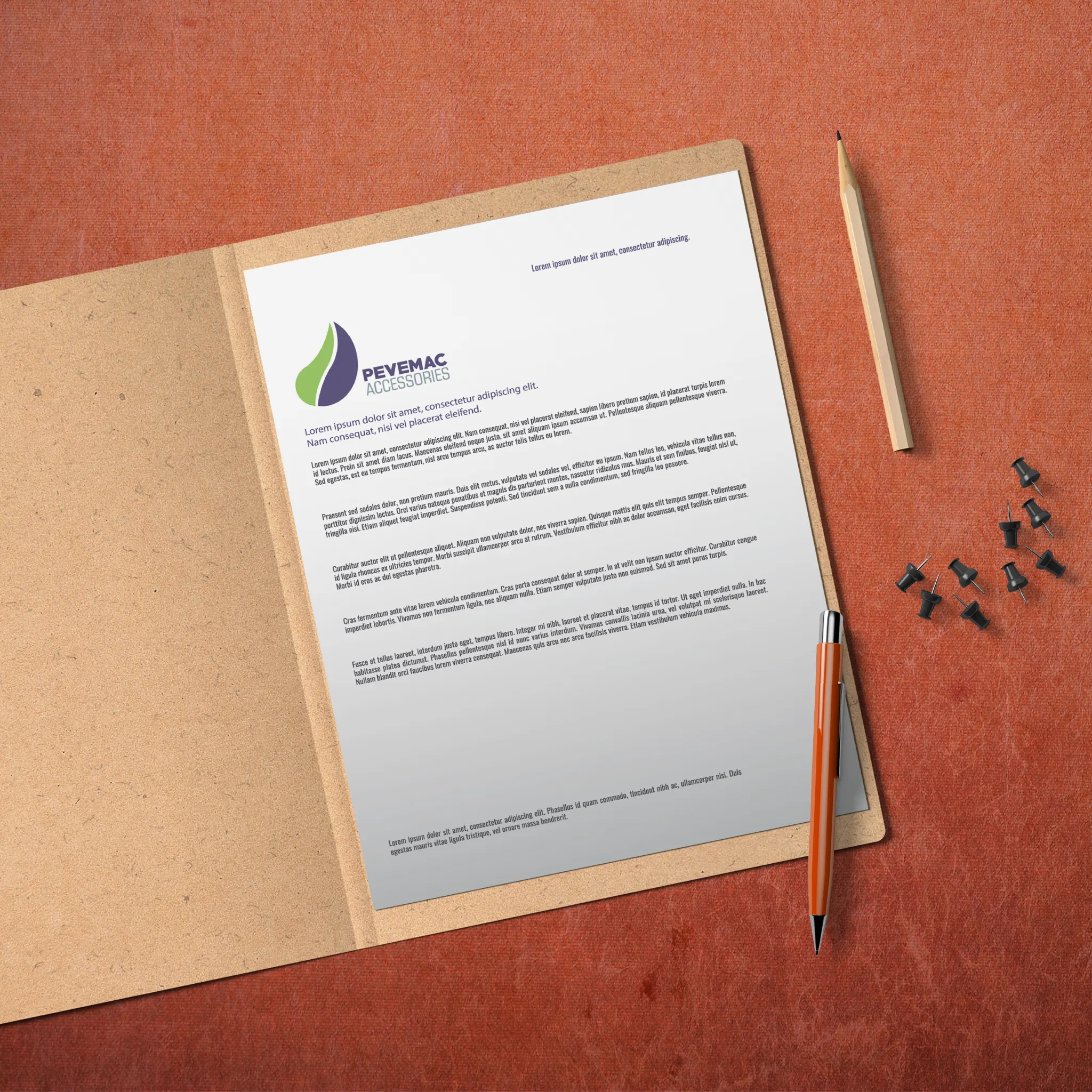 Gradient Business Letterhead – Modern & Professional