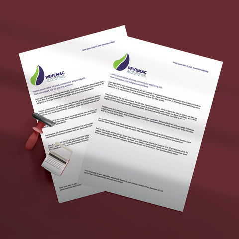Green & Purple Corporate Stationery Set – Business Cards, Letterheads & Stamp