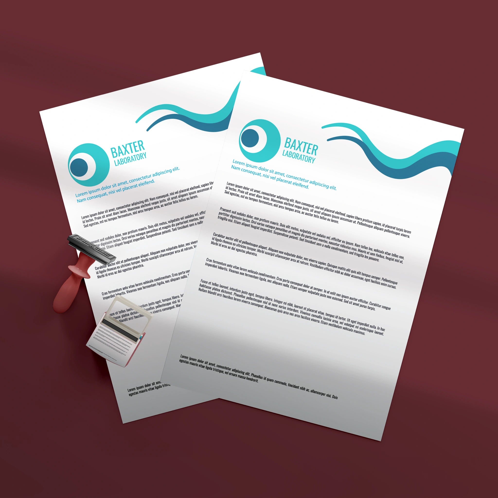 Blue Wave Corporate Stationery Bundle – Includes 6 Items