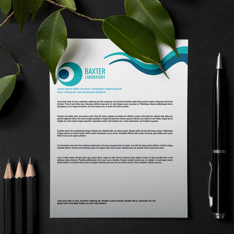 Baxter Laboratory Letterhead – Modern & Professional